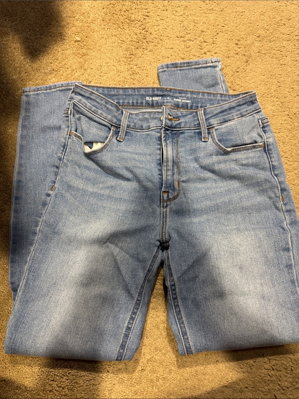 Old Navy Light Wash Super Skinny Jeans - Blue